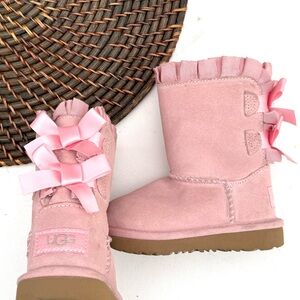 UGG Girls Pink Bailey Bow Boots Toddler Size 7